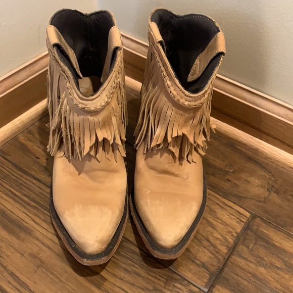 Liberty Black fringe booties - Picture 2 of 4